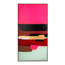 KARE KARE festmény ABSTRAKT ALAKOK PINK 73x143 cm grafika, keretezett kép