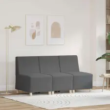  Karfa Nélküli Modularis Kanapé Egység 3 pcs Sötétszürke bútor