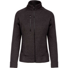 KARIBAN cipzáras Női dzseki KA9107, Dark Grey Melange-3XL