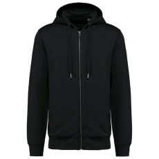 KARIBAN cipzáros kapucnis vastag pulóver KA4008, Black-M