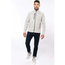 KARIBAN Dzseki Kariban férfi cipzáras férfi (100%poliészter) light royal blue mélange, 3XL munkaruha