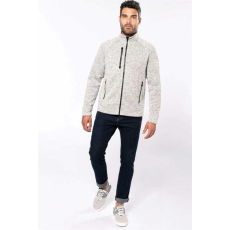 KARIBAN Dzseki Kariban férfi cipzáras férfi (100%poliészter) light royal blue mélange, L