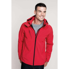 KARIBAN Dzseki Kariban férfi kapucnis softshell férfi (94%poliészter) red, 2XL