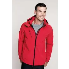 KARIBAN Dzseki Kariban férfi kapucnis softshell férfi (94%poliészter) red, 4XL munkaruha