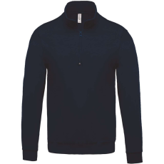 KARIBAN Férfi 1/4 cipzáros galléros pulóver, Kariban KA478, Navy-2XL