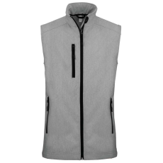 KARIBAN Férfi 3 rétegű softshell mellény, Kariban KA403, Marl Grey-3XL