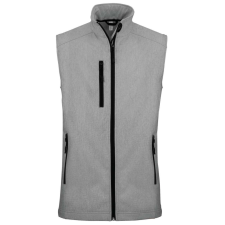 KARIBAN Férfi 3 rétegű softshell mellény, Kariban KA403, Marl Grey-XL férfi mellény