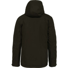 KARIBAN Férfi bársonyos, puha, kapucnis kabát, Kariban KA627, Deep Khaki-XL