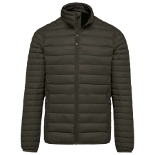 KARIBAN Férfi bélelt meleg és ultrakönnyű kabát , Kariban KA6120, Dark Khaki-L férfi kabát, dzseki