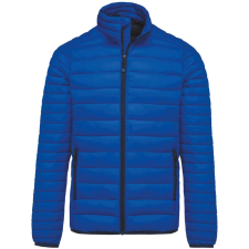 KARIBAN Férfi bélelt meleg és ultrakönnyű kabát , Kariban KA6120, Light Royal Blue-M férfi kabát, dzseki