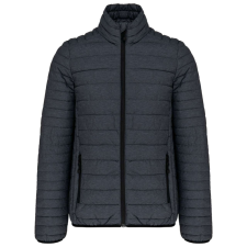 KARIBAN Férfi bélelt meleg és ultrakönnyű kabát , Kariban KA6120, Marl Dark Grey-2XL férfi kabát, dzseki