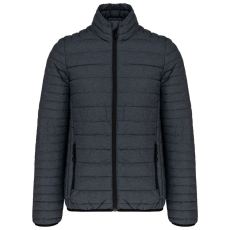 KARIBAN Férfi bélelt meleg és ultrakönnyű kabát , Kariban KA6120, Marl Dark Grey-L