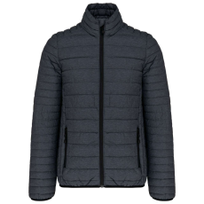 KARIBAN Férfi bélelt meleg és ultrakönnyű kabát , Kariban KA6120, Marl Dark Grey-S