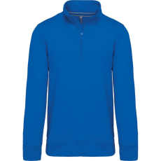 KARIBAN Férfi galléros 1/4 cipzáros pulóver, Kariban KA487, Light Royal Blue-2XL