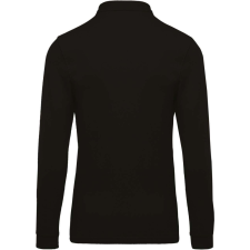 KARIBAN Férfi galléros hosszú ujjú piké póló, Kariban KA256, Black-3XL férfi póló