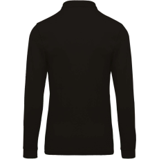 KARIBAN Férfi galléros hosszú ujjú piké póló, Kariban KA256, Black-4XL