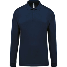 KARIBAN Férfi galléros hosszú ujjú piké póló, Kariban KA256, Navy-4XL