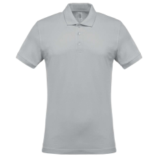 KARIBAN férfi galléros piké póló, rövid ujjú KA254, Snow Grey-4XL
