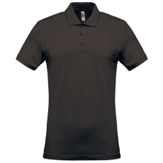 KARIBAN Férfi galléros piké póló, rövid ujjú, Kariban KA254, Dark Grey-XL