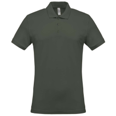 KARIBAN Férfi galléros piké póló, rövid ujjú, Kariban KA254, Dark Khaki-M