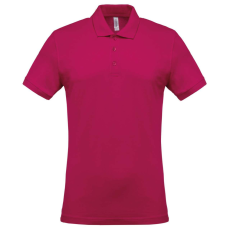 KARIBAN Férfi galléros piké póló, rövid ujjú, Kariban KA254, Fuchsia-S