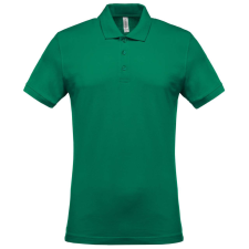 KARIBAN Férfi galléros piké póló, rövid ujjú, Kariban KA254, Kelly Green-4XL férfi póló