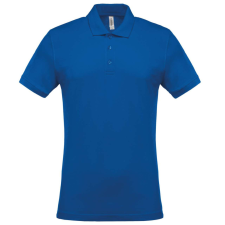 KARIBAN Férfi galléros piké póló, rövid ujjú, Kariban KA254, Light Royal Blue-2XL férfi póló