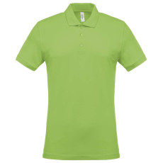 KARIBAN Férfi galléros piké póló, rövid ujjú, Kariban KA254, Lime-2XL