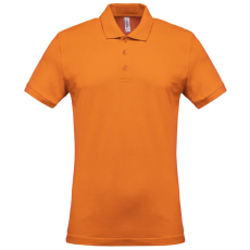KARIBAN Férfi galléros piké póló, rövid ujjú, Kariban KA254, Orange-M