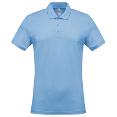 KARIBAN Férfi galléros piké póló, rövid ujjú, Kariban KA254, Sky Blue-4XL