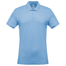 KARIBAN Férfi galléros piké póló, rövid ujjú, Kariban KA254, Sky Blue-S
