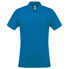 KARIBAN Férfi galléros piké póló, rövid ujjú, Kariban KA254, Tropical Blue-4XL