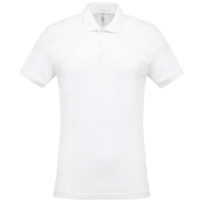 KARIBAN Férfi galléros piké póló, rövid ujjú, Kariban KA254, White-4XL