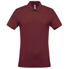 KARIBAN Férfi galléros piké póló, rövid ujjú, Kariban KA254, Wine-2XL férfi póló