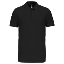 KARIBAN Férfi galléros piké sztreccs póló, Kariban KA239, Black-2XL férfi póló