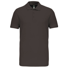 KARIBAN Férfi galléros piké sztreccs póló, Kariban KA239, Dark Grey-XL férfi póló