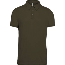 KARIBAN Férfi galléros rövid ujjú jersey póló, Kariban KA262, Light Khaki-2XL