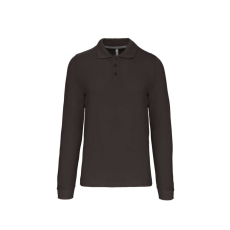 KARIBAN Férfi hosszú ujjú galléros piké póló, Kariban KA243, Dark Grey-S