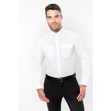 KARIBAN Férfi ing Kariban KA505 Men&#039;S Long-Sleeved pilot Shirt -M, White férfi ing