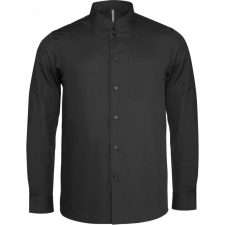 KARIBAN Férfi ing Kariban KA515 Men&#039;S Long-Sleeved Mandarin Collar Shirt -XL, Black férfi ing