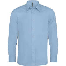 KARIBAN Férfi ing Kariban KA529 Long-Sleeved Cotton/Elastane Shirt -L, Light Blue férfi ing