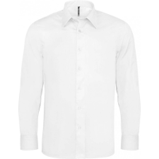 KARIBAN Férfi ing Kariban KA529 Long-Sleeved Cotton/Elastane Shirt -S, White férfi ing