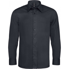 KARIBAN Férfi ing Kariban KA529 Long-Sleeved Cotton/Elastane Shirt -S, Zinc