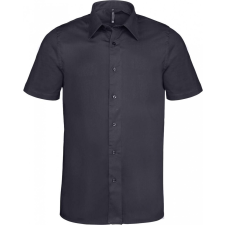KARIBAN Férfi ing Kariban KA531 Short-Sleeved Cotton/Elastane Shirt -L, Navy férfi ing