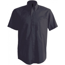 KARIBAN Férfi ing Kariban KA531 Short-Sleeved Cotton/Elastane Shirt -L, Zinc férfi ing
