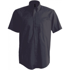 KARIBAN Férfi ing Kariban KA531 Short-Sleeved Cotton/Elastane Shirt -S, Zinc