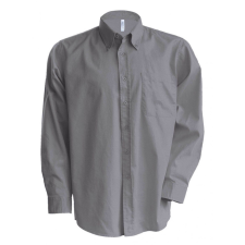 KARIBAN Férfi ing Kariban KA533 Men&#039;S Long-Sleeved Oxford Shirt -6XL, Oxford Silver férfi ing