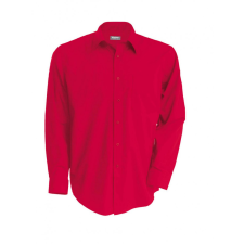 KARIBAN Férfi ing Kariban KA541 Men&#039;S Long-Sleeved Cotton poplin Shirt -2XL, Classic Red férfi ing