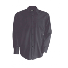 KARIBAN Férfi ing Kariban KA541 Men&#039;S Long-Sleeved Cotton poplin Shirt -2XL, Zinc férfi ing