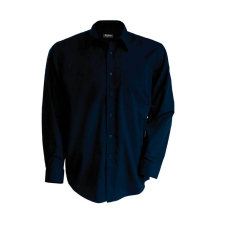 KARIBAN Férfi ing Kariban KA541 Men'S Long-Sleeved Cotton poplin Shirt -3XL, Navy